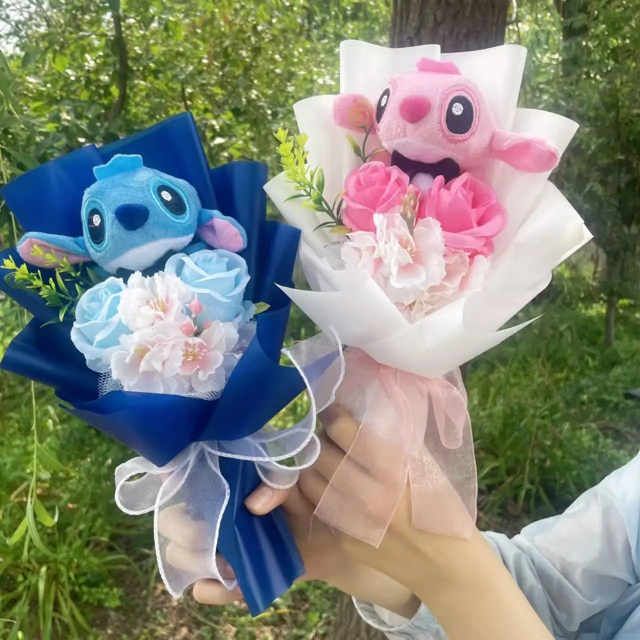 Stitch bouquet Saint Valentin