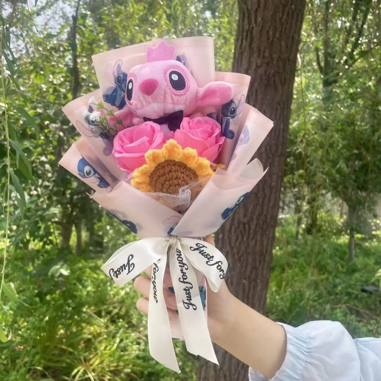 Stitch bouquet Saint Valentin